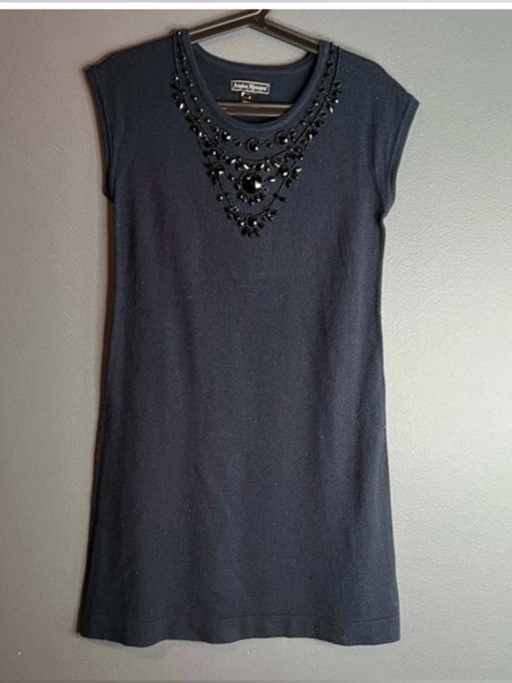 Jessica Howard  Beaded Embellished Knit Dress - Size Small